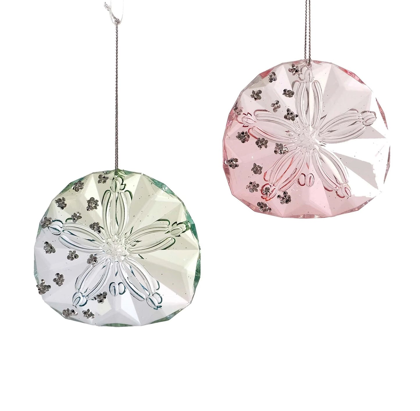 Sea Crystal Sand Dollar Ornaments