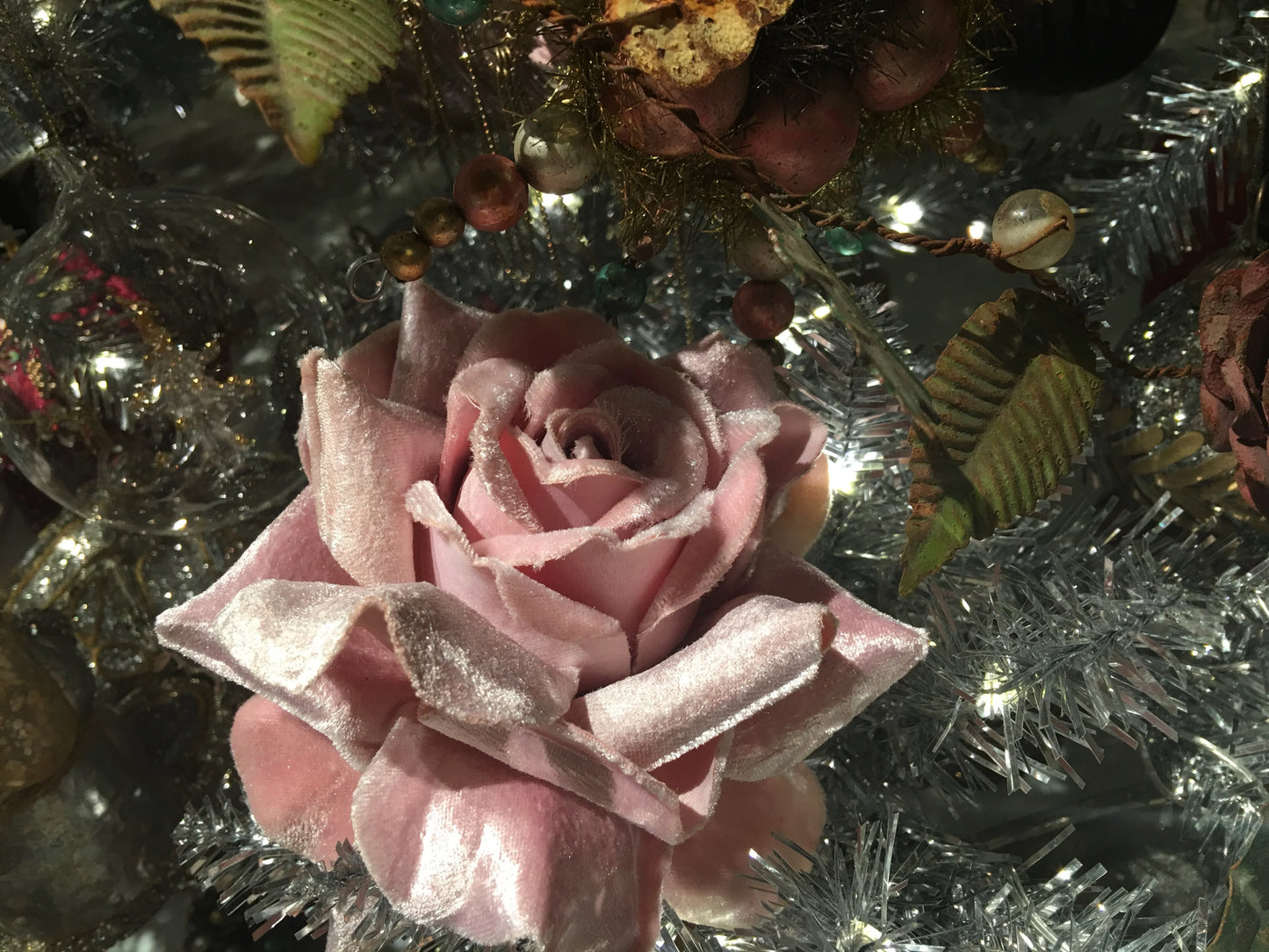 Pink Velvet Rose Clip