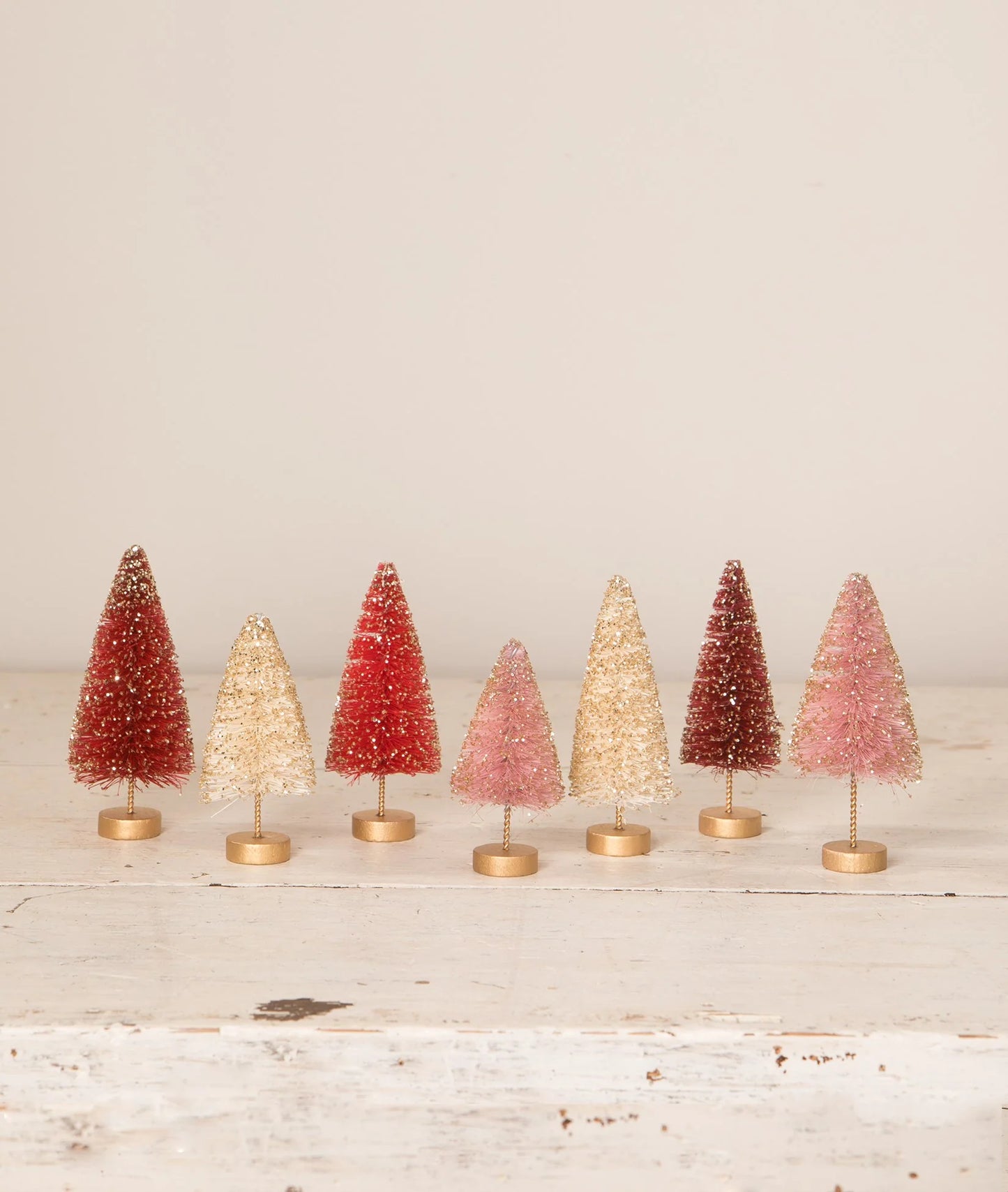 Mini Valentine Bottle Brush Trees
