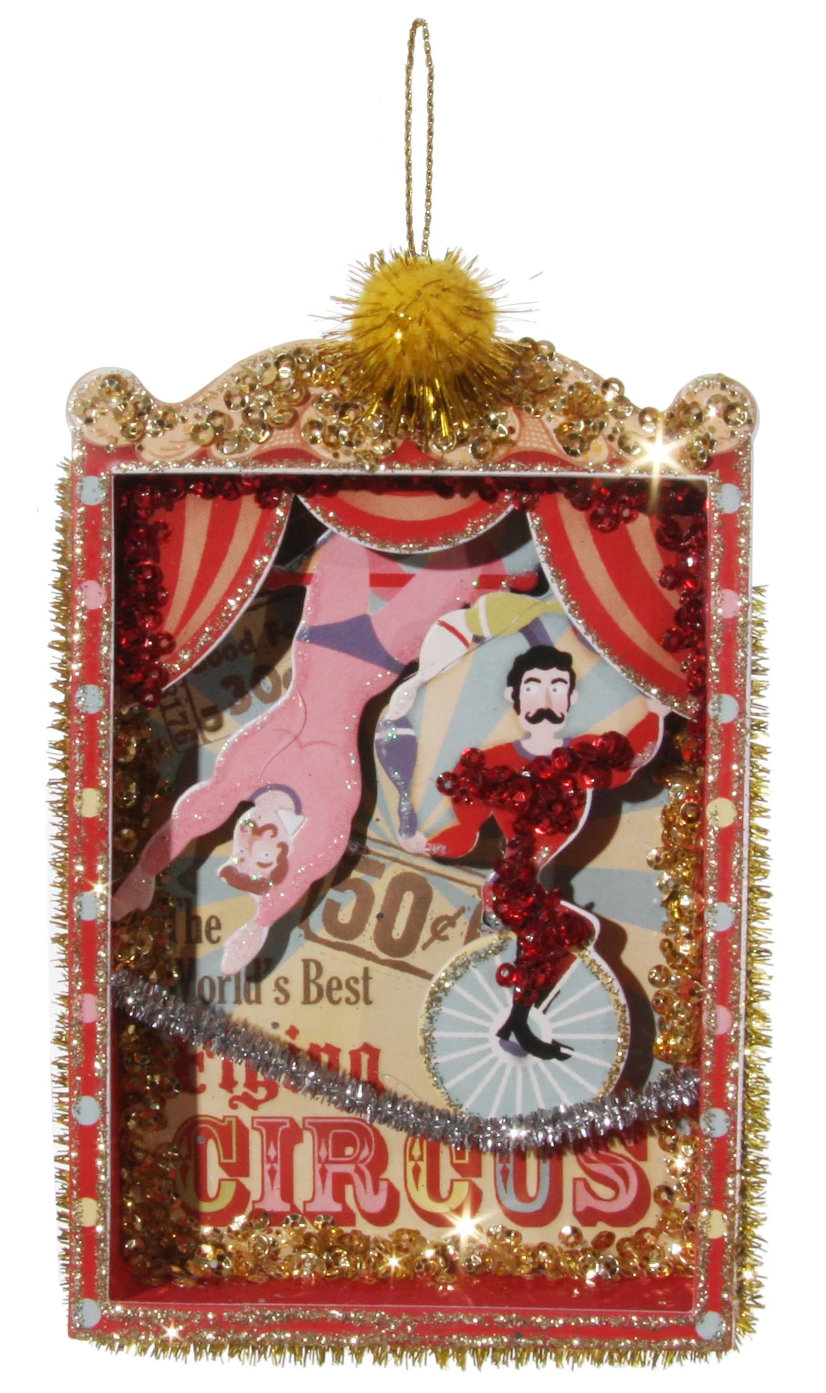World's Best Circus Shadowbox Ornament