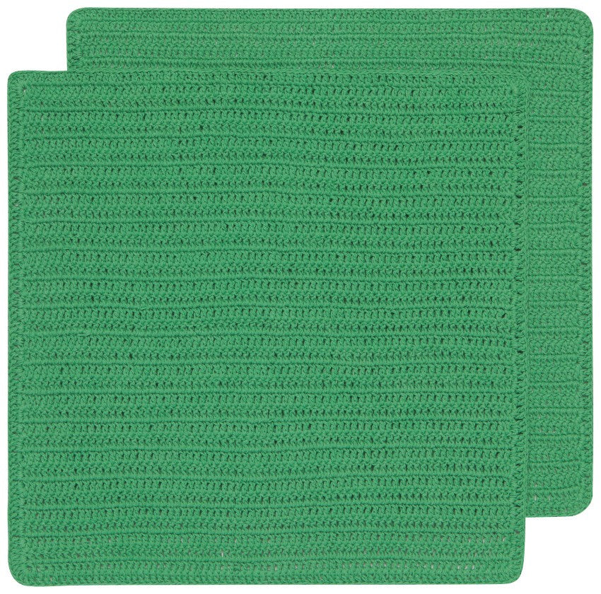 Crocheted Dishcloths, Green