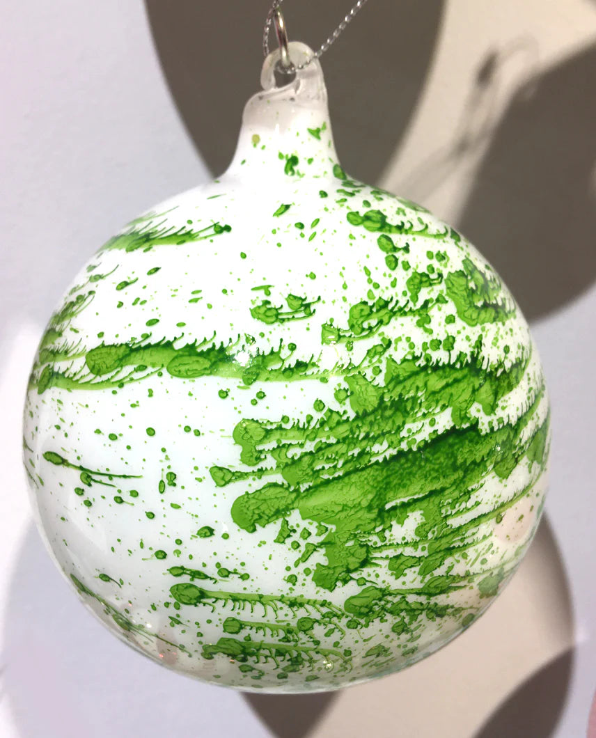 Jim Marvin Green Mint Carly Glass Ball Ornaments