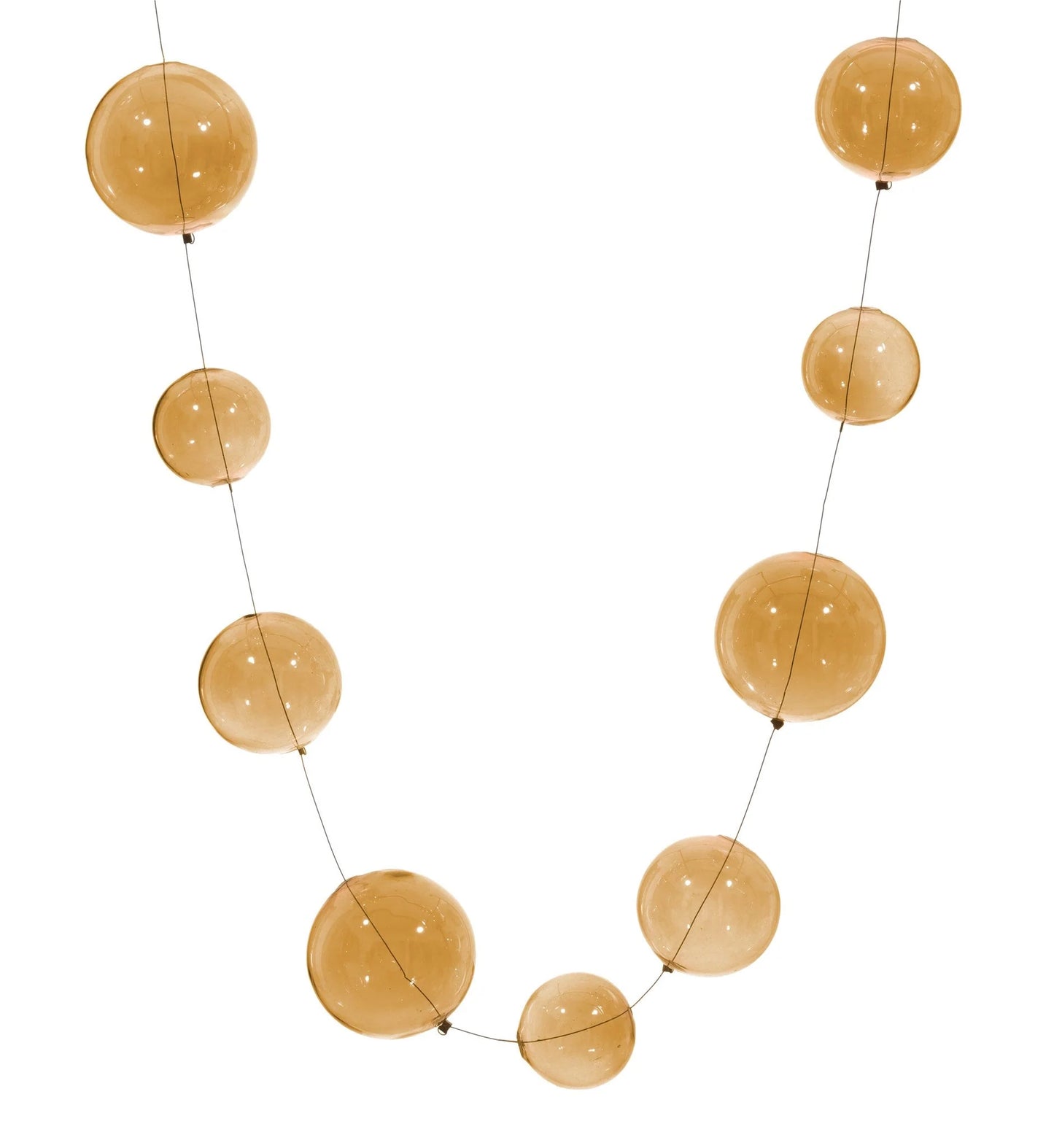 JIm Marvin Clear Amber Glass Ball Garland