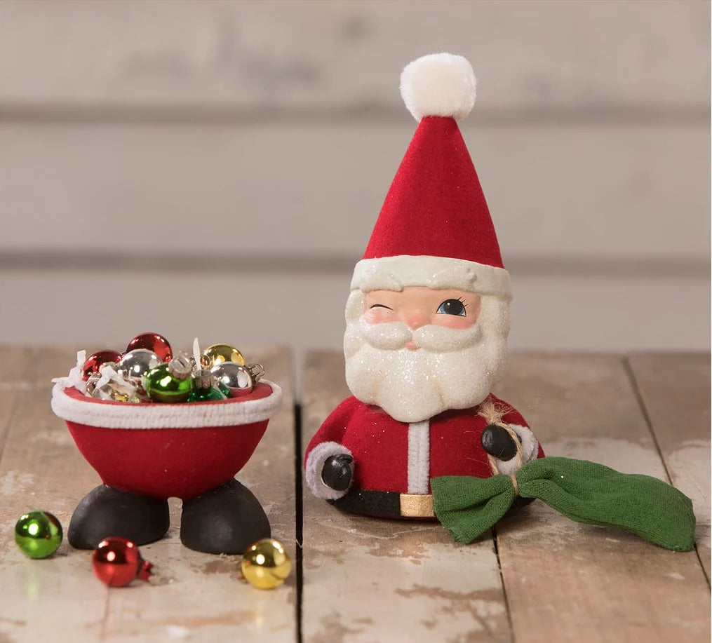 Bobblehead Santa Container