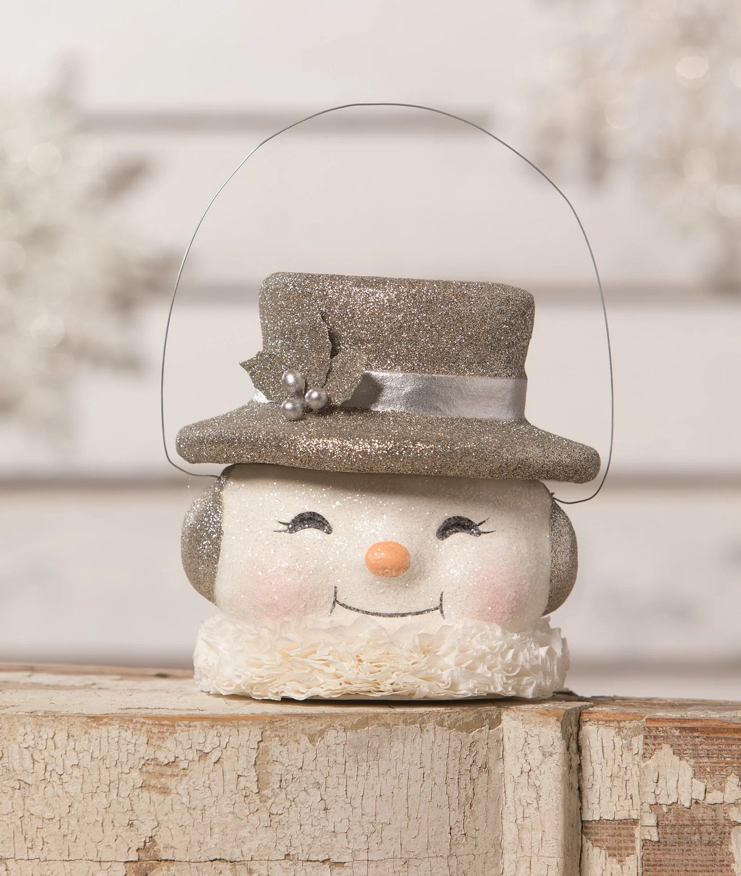 Happy Snowman Bucket, Platinum