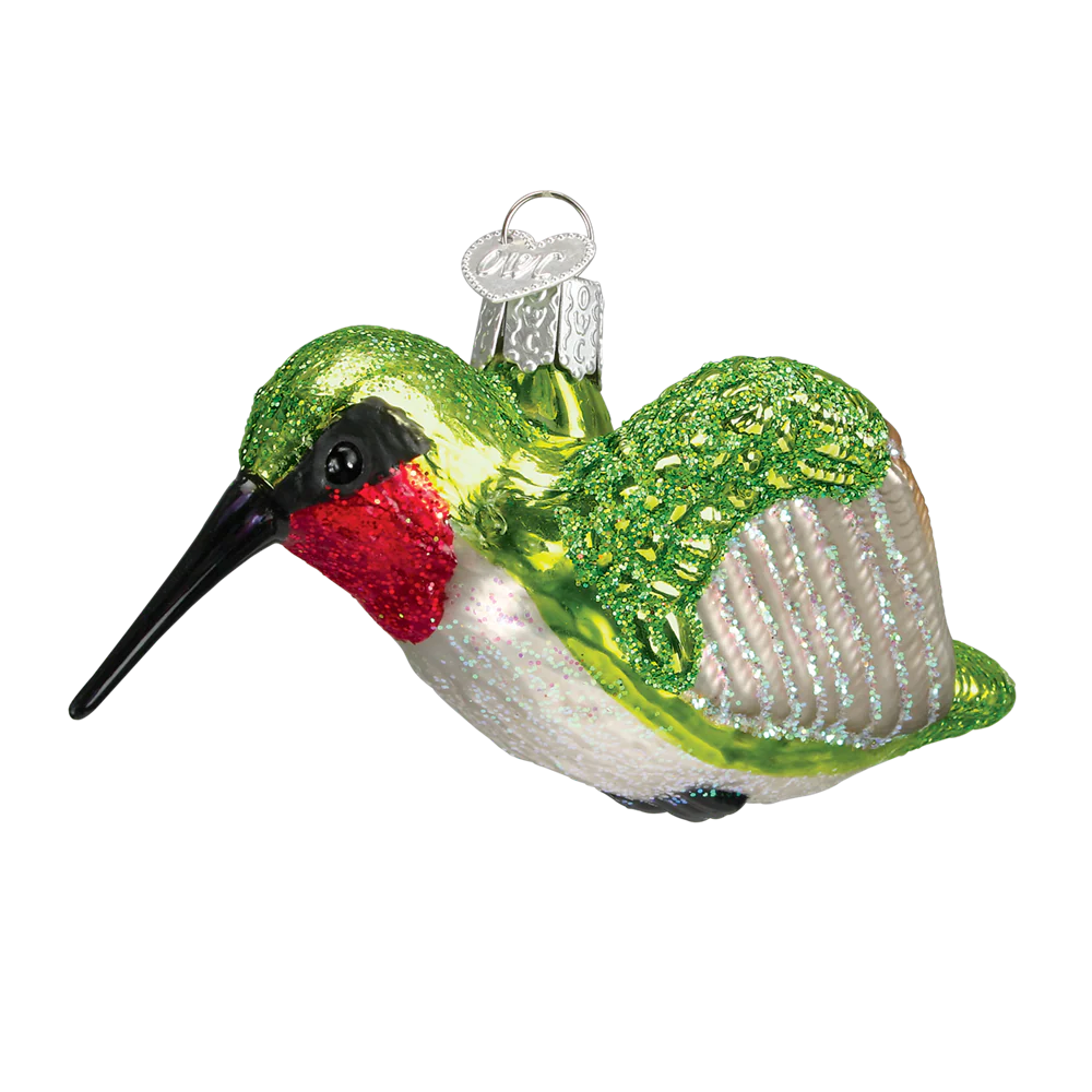 Glass Hummingbird Ornament