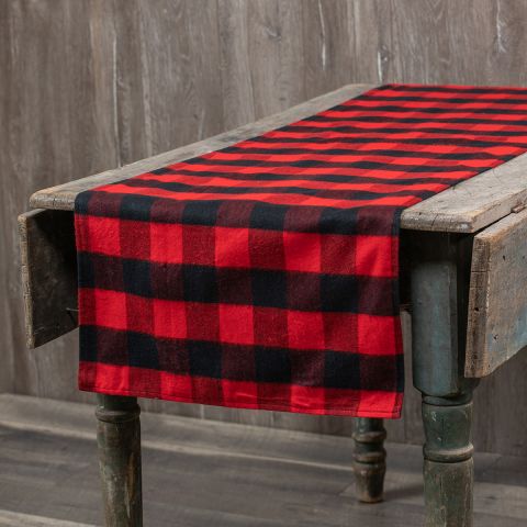 Red & Black Buffalo Check Runner