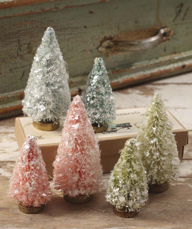 Pastel Flea Market Bottle Brush Trees