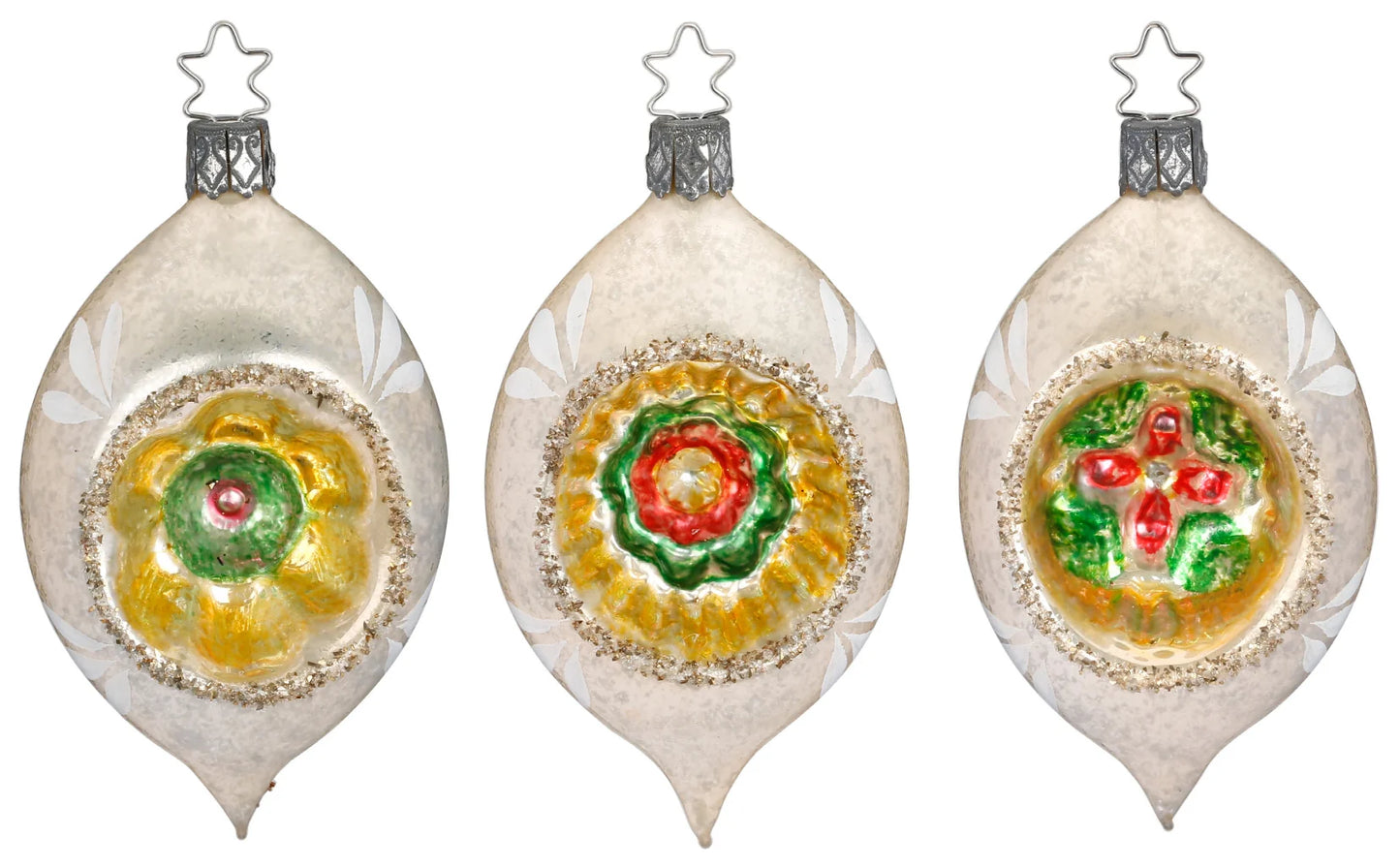 Floral Reflector Egg Ornament Set