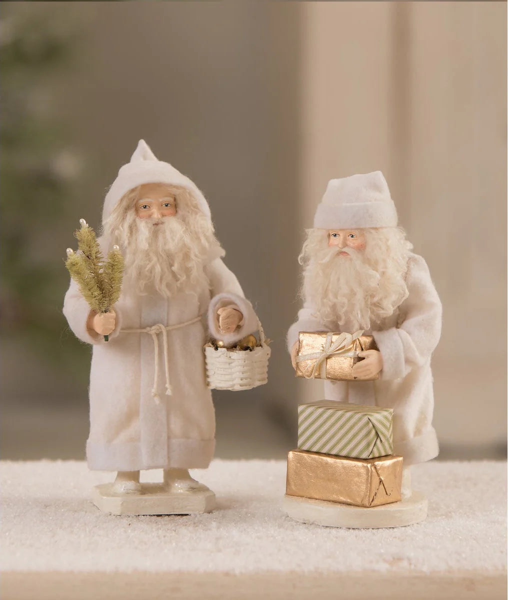 Winter Santa With Basket