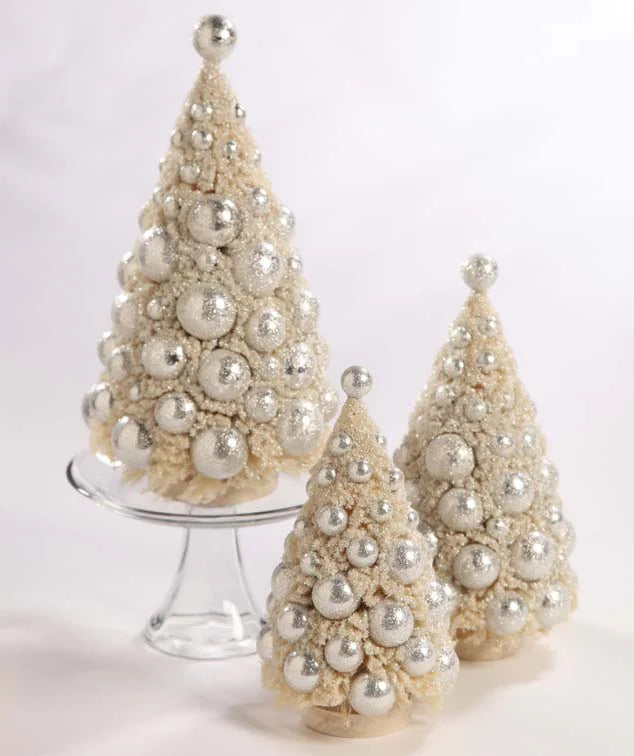 Ivory Platinum Bottle Brush Trees