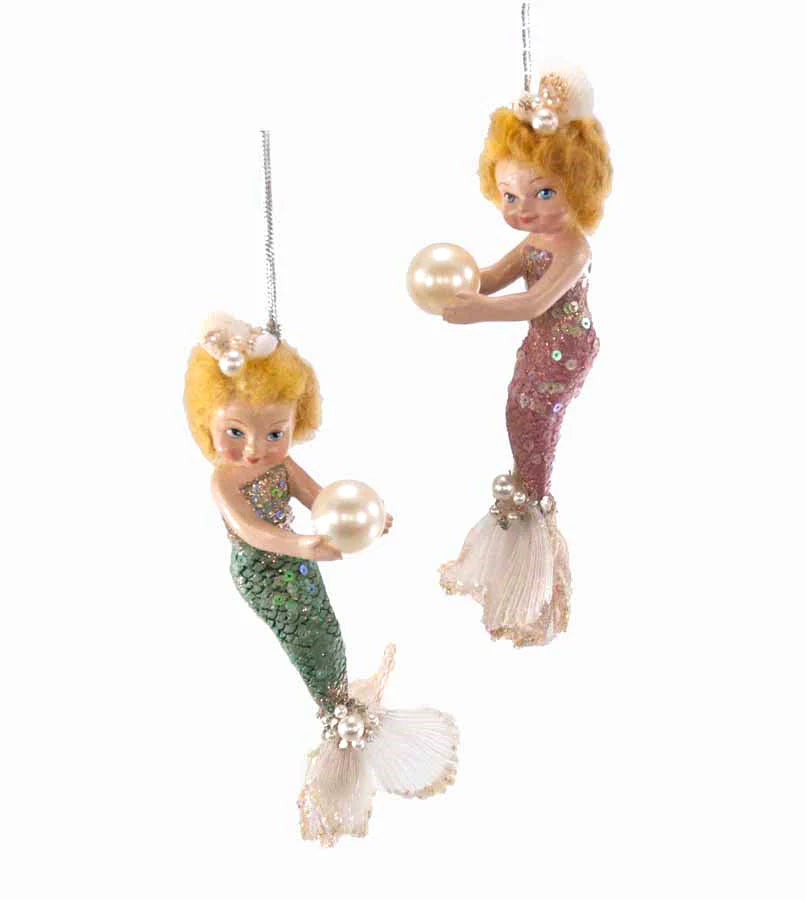 Baby Mermaid with Pearl