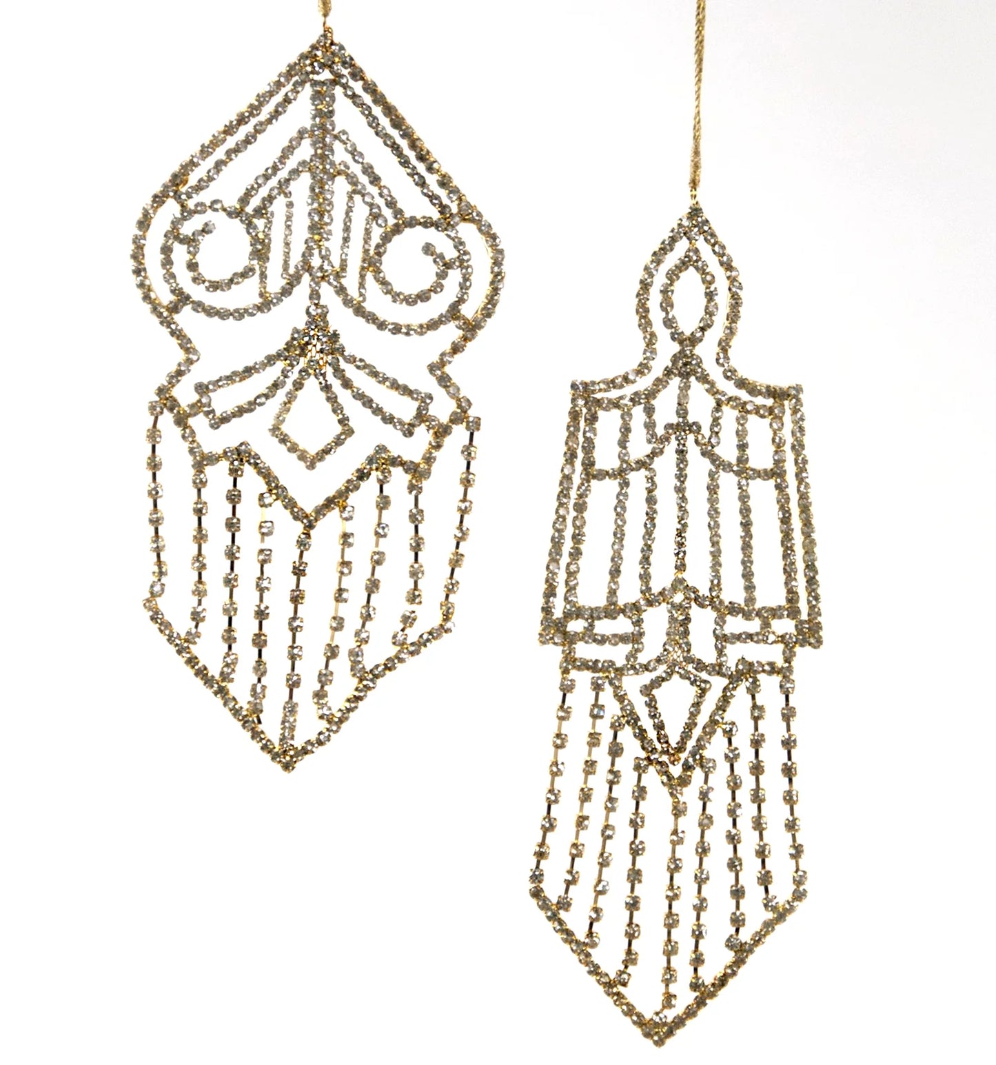Art Deco Rhinestone Ornaments