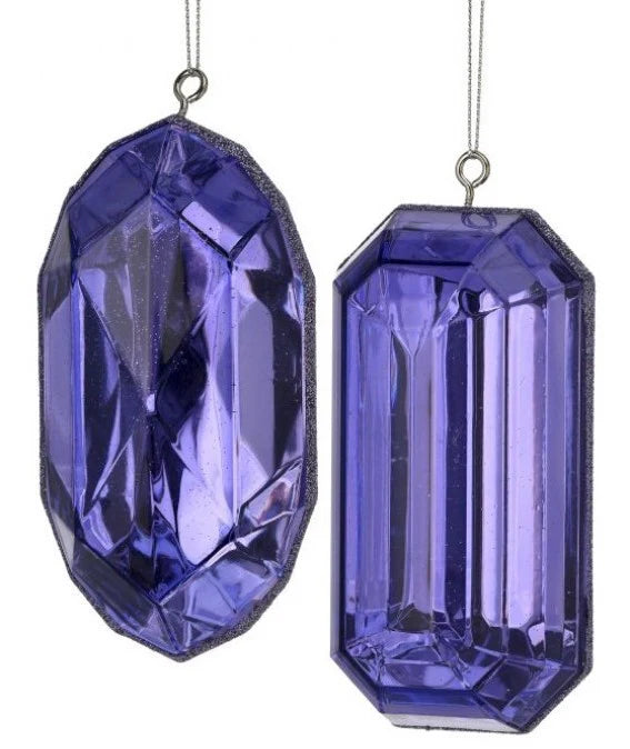 Purple Jewel Ornaments, 5"