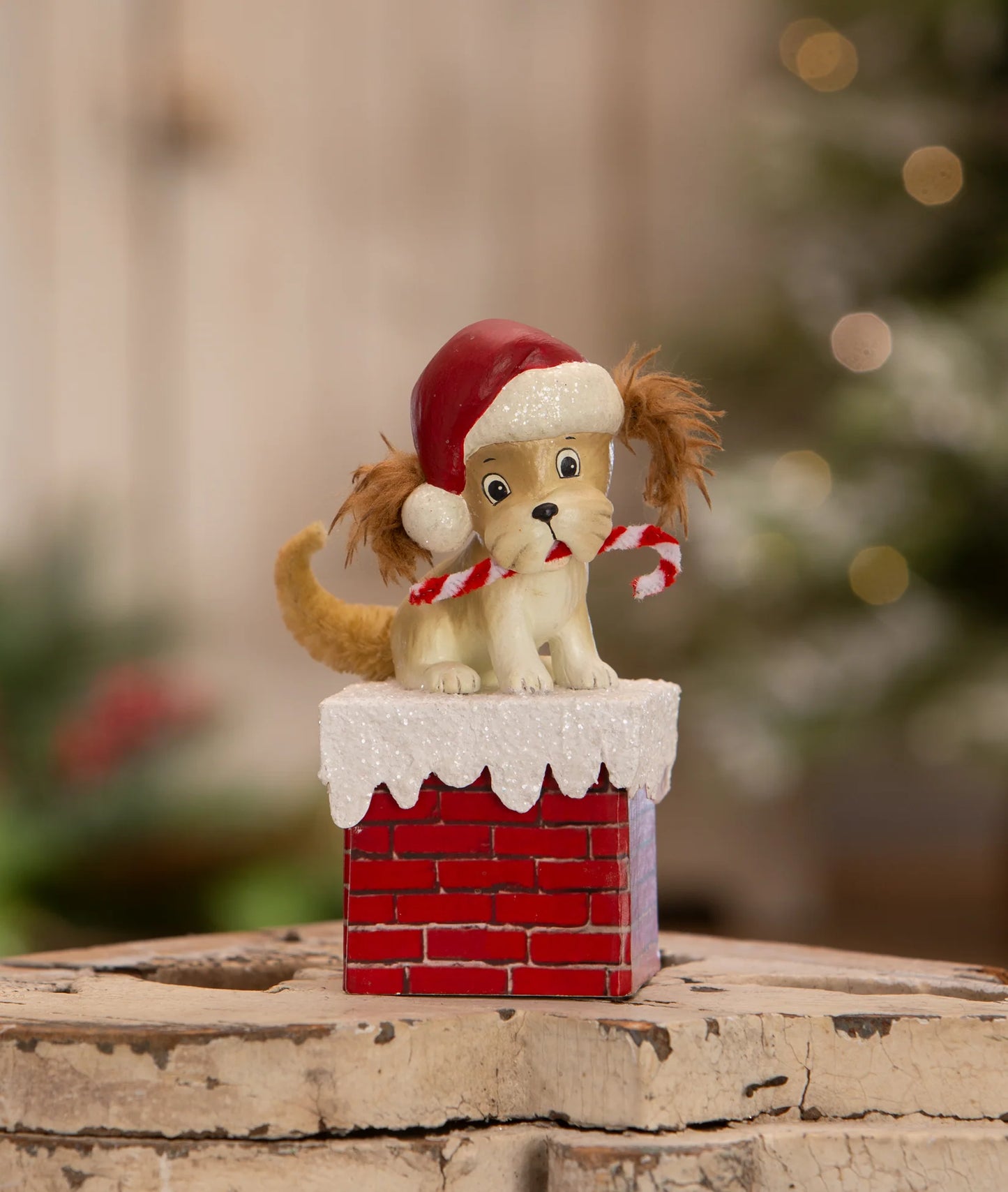 Christmas Puppy on Chimney Box