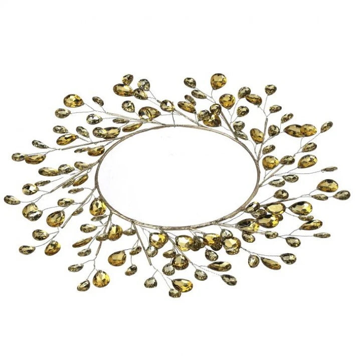 Sparkling Jeweled Candle Ring, Golden