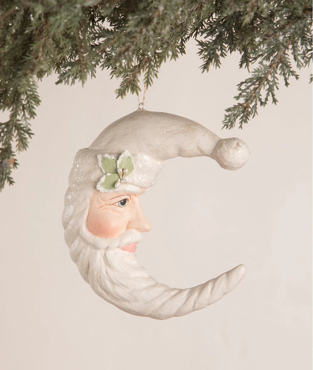 Winter Santa Moon Ornament
