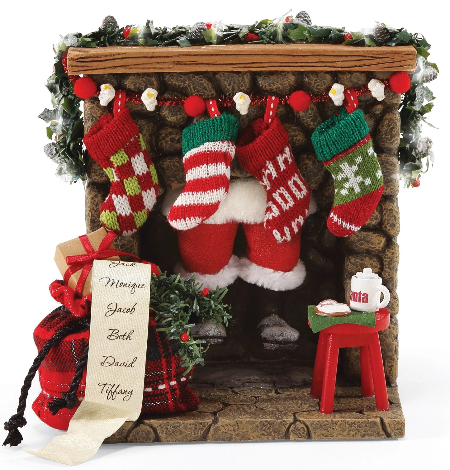 Christmas Fireplace Prop, Santa Down the Chimney