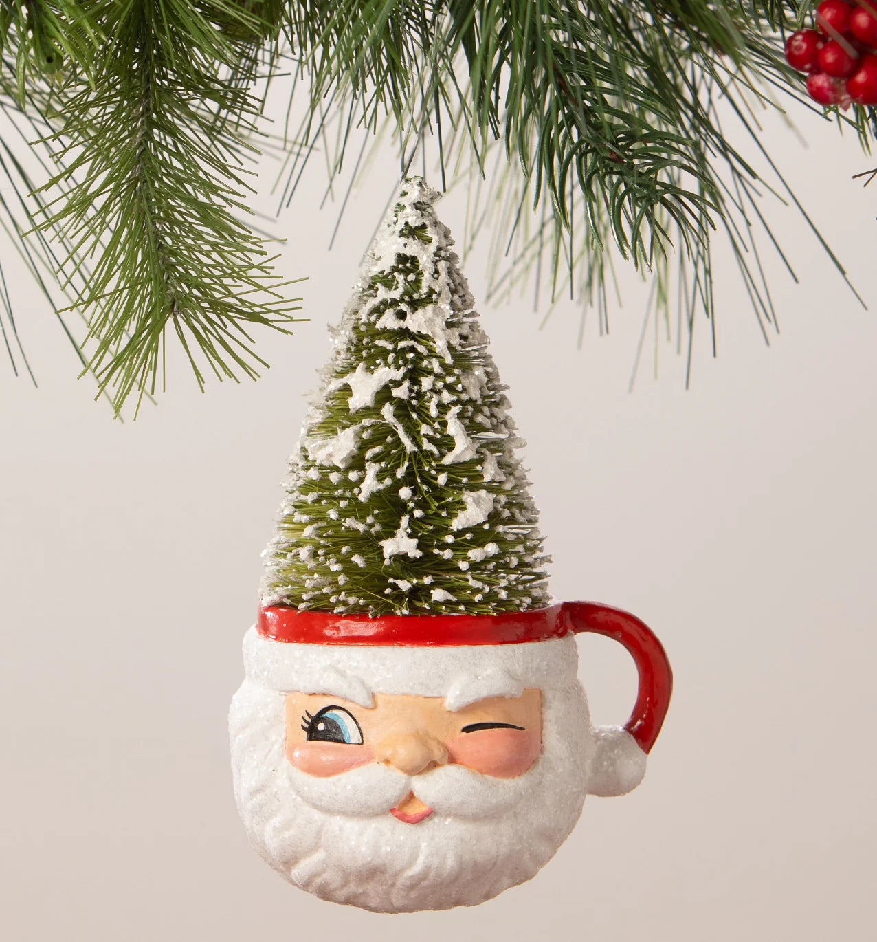 Retro Santa Mug Ornament