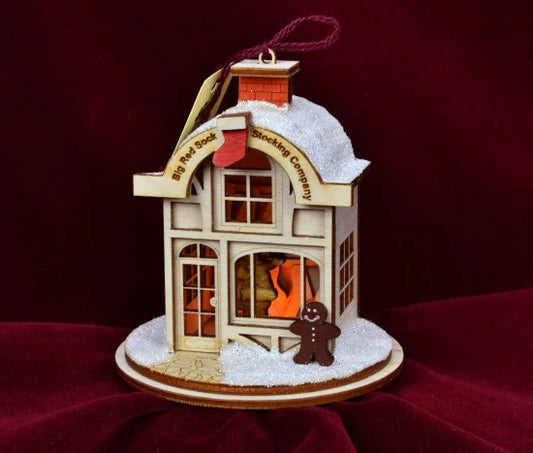Christmas Stocking Shoppe Balsa Wood Ornament