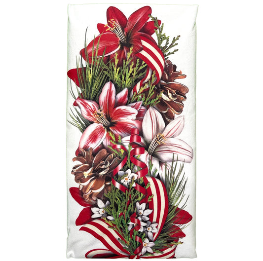Holiday Amaryllis Flour Sack Towel