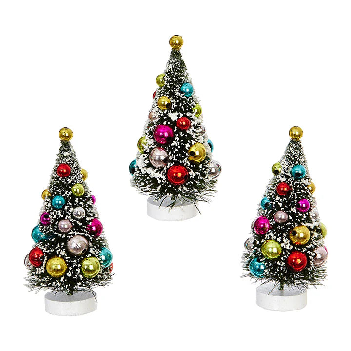 Decorated Bottle Brush Trees - 4"