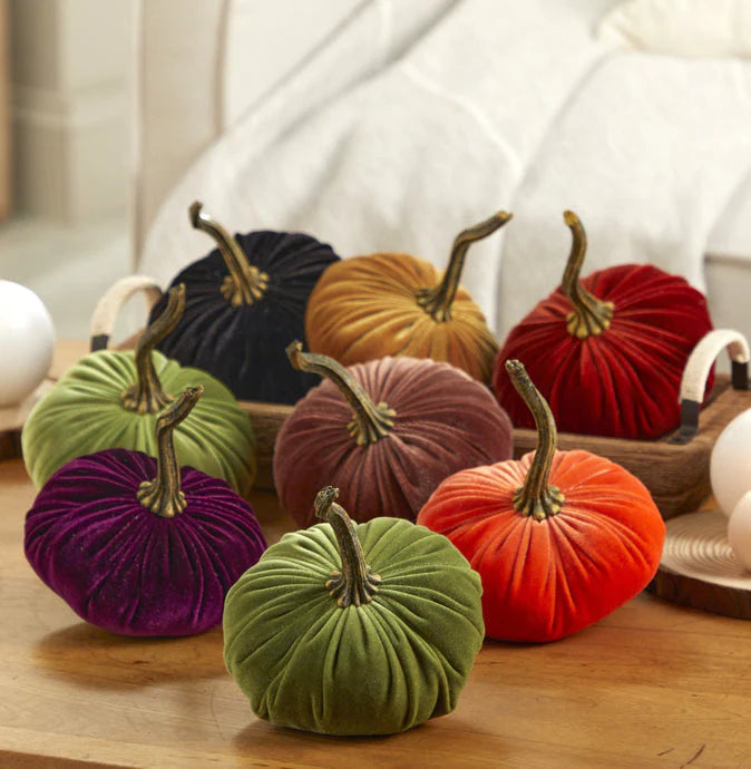 Burgundy Velvet Pumpkins