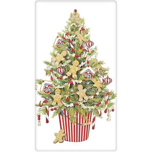Gingerbread Christmas Tree Flour Sack Towel