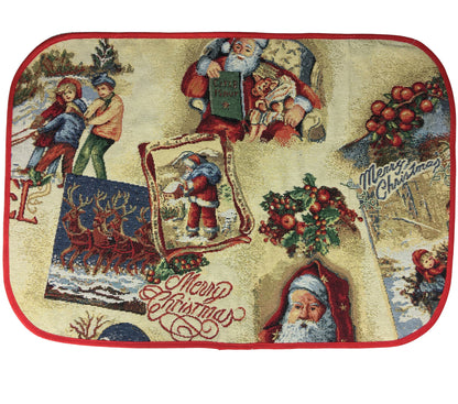 Merry Christmas Tapestry Placemats from Germany - Set of 6