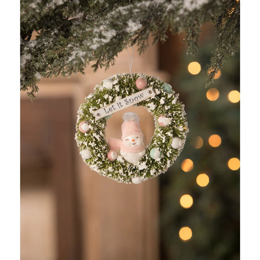 Let it Snow Snowgirl in Wreath