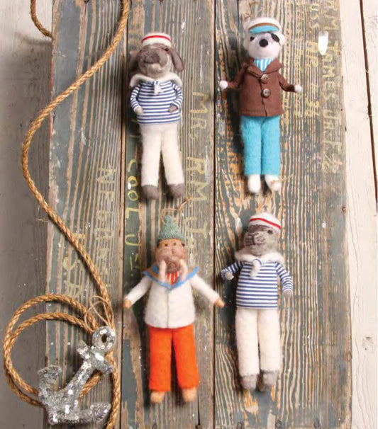Captains Crew Felt Ornaments