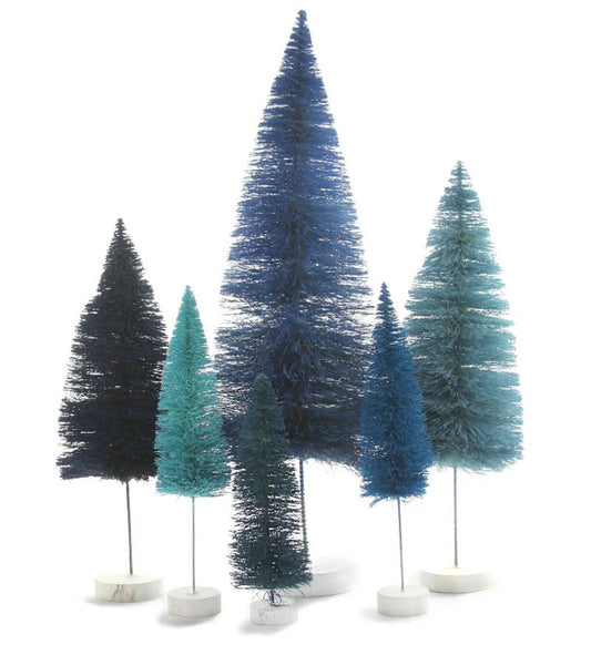 Shades of Blue Bottle Brush Trees