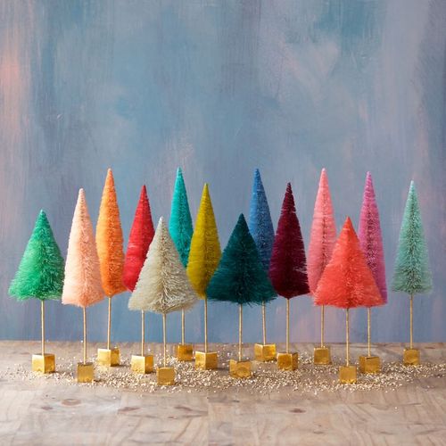 Glitterville Rainbow Bottle Brush Trees