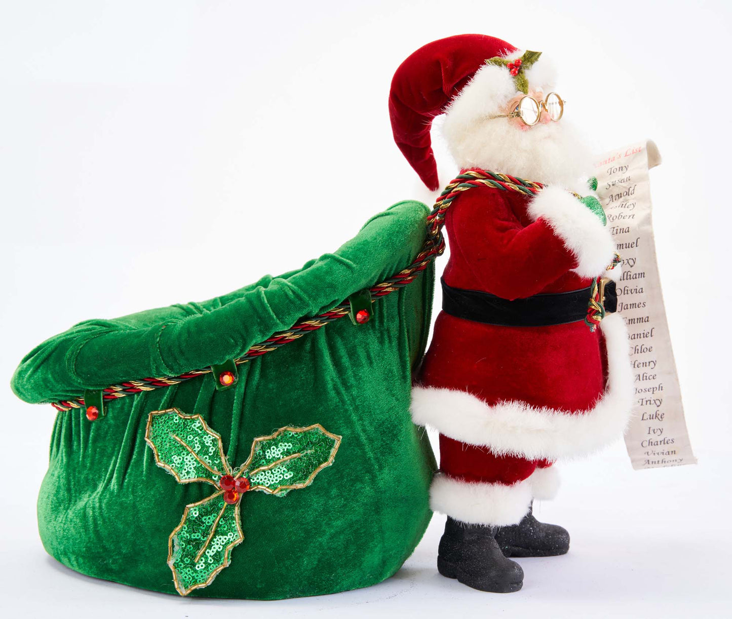 Katherine's Collection Santa with Toy Bag Container