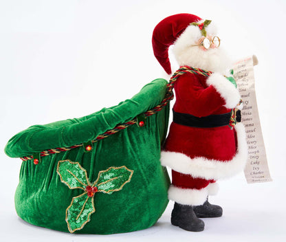 Katherine's Collection Santa with Toy Bag Container