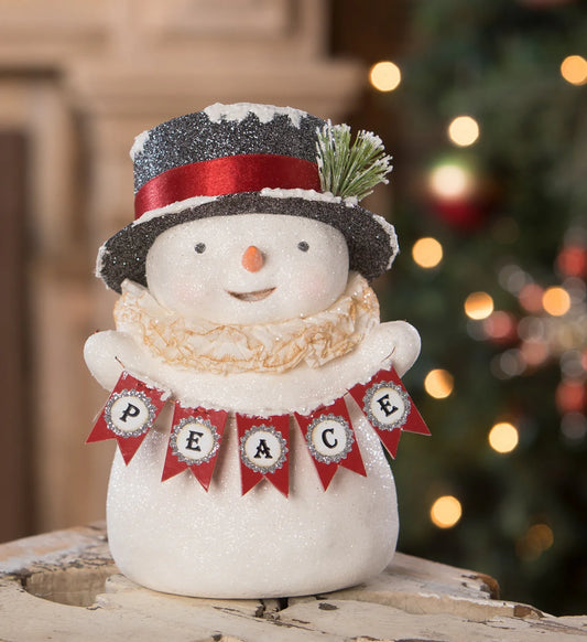 Peace Snowman with Top Hat