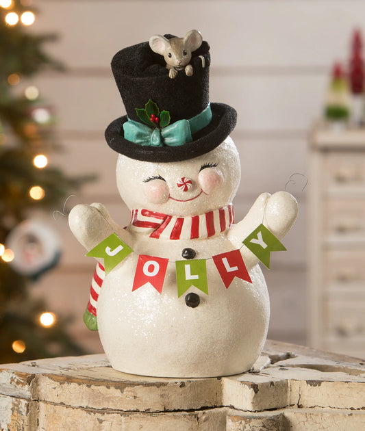 Holly Jolly Snowman with Mouse