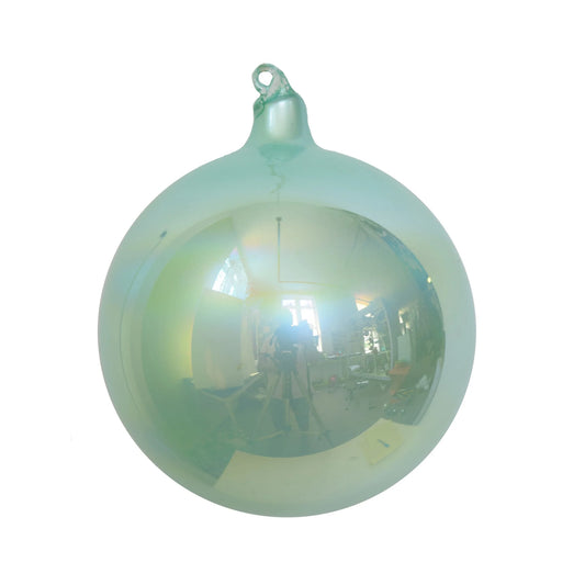 Jim Marvin Teal Pearl Glass Ball Ornaments