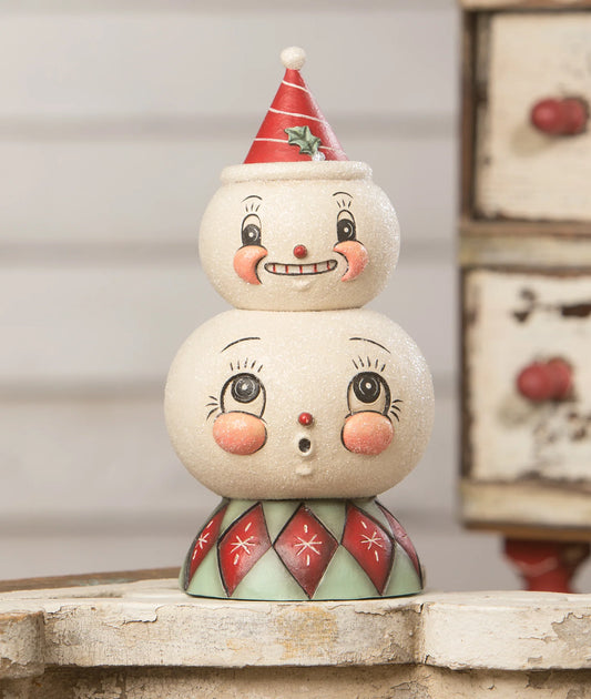 Frosty Finial Snowman Stack Container