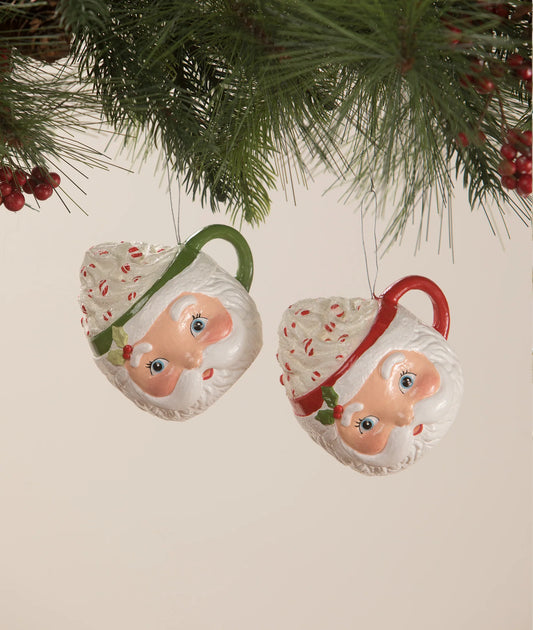 Sweet Tidings Santa Mug Ornaments