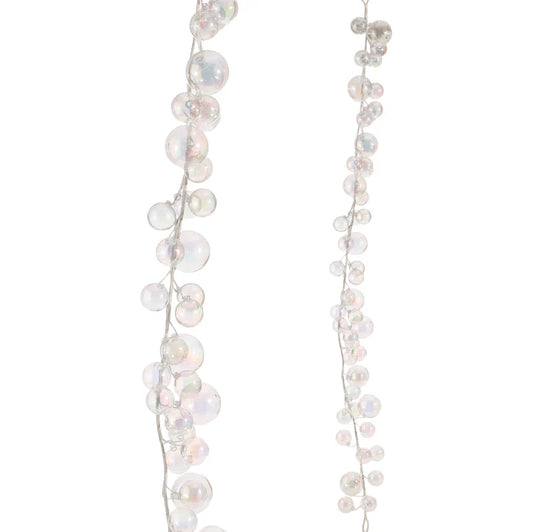 Clear Iridescent Ball Garland