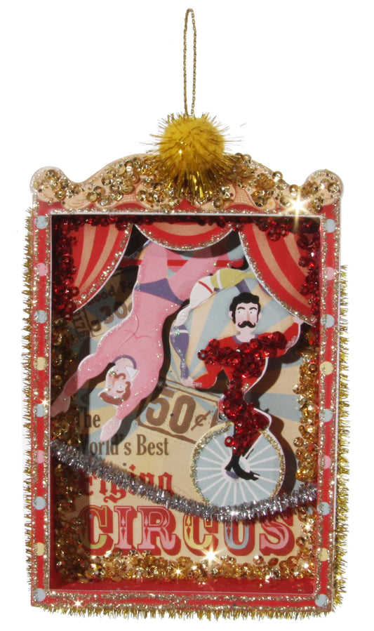 World's Best Circus Shadowbox Ornament