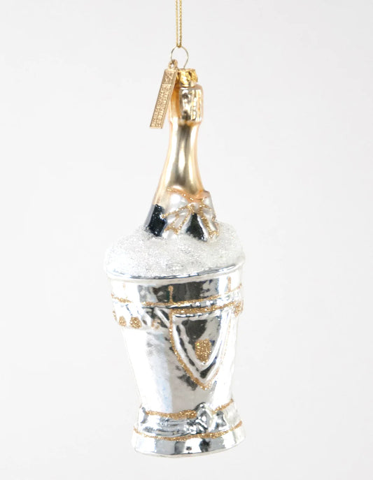 Champagne in Ice Bucket Ornament