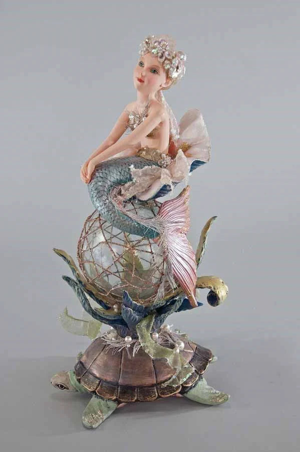 Katherine's Collection Mermaid on Sea Turtle Pedestal