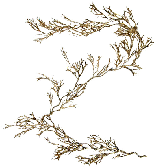 Gold Glittered Seaweed Garland