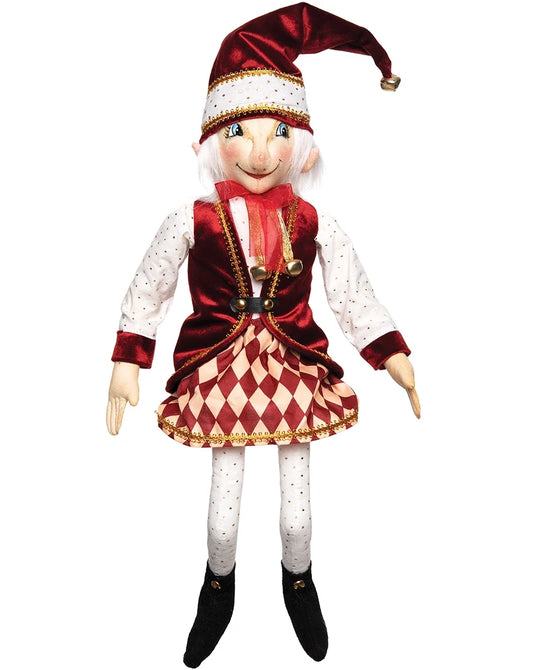 Harelequin Elf Doll