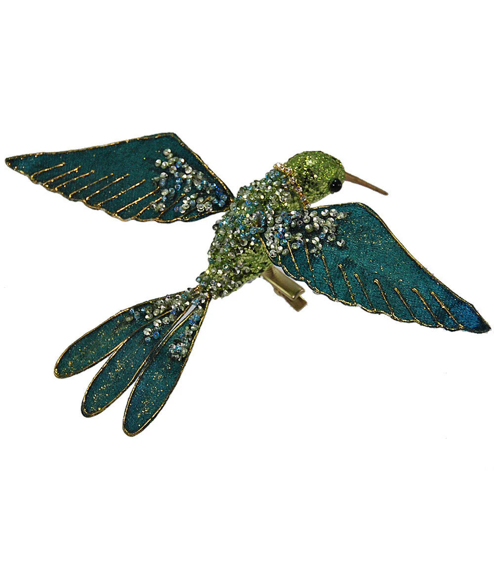 Encrusted Humming Bird Clip
