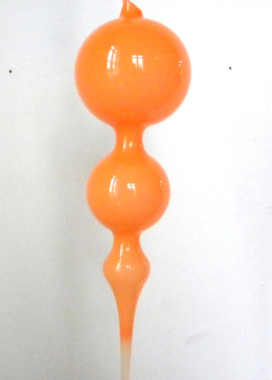 Jim Marvin Peach Bubblegum Glass Finial Ornament