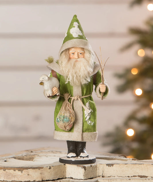 Vintage Santa in Green