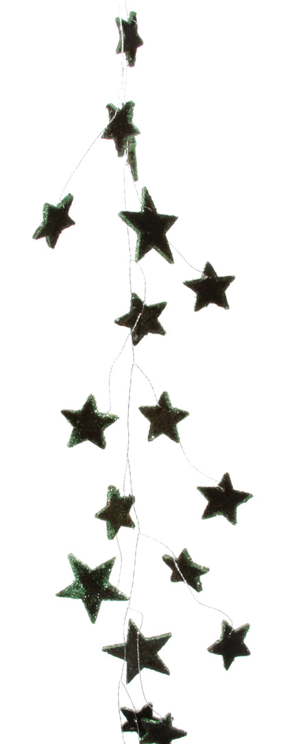 Green Velvet Star Garland